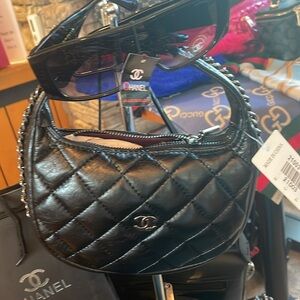 Small  Metallic  Quilted Shoulder Bag

only black in stock at this time